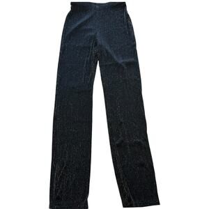 Womens Pants Size Small Black Metallic Whimsigoth Glam Office Siren Party Travel